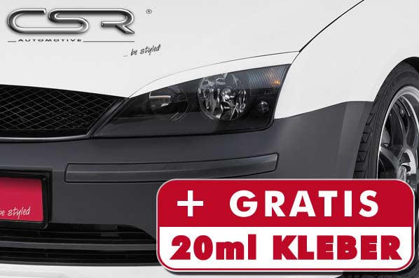 Paupières de phares avants (la paire) pour Ford Mondeo MK3 berline / liftback / break (2000-2007) - Fabriqué en ABS (à peindre)