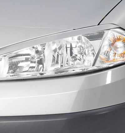 Paupières de phares avants (la paire) pour Renault Megane berline / cabriolet / hatchback (2002-2006) - Fabriqué en ABS (à peindre)