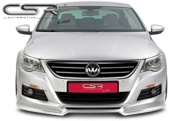 Paupières de phares avants (la paire) pour VW Passat CC (Typ 35) toutes carrosseries (2008-2012) - Fabriqué en ABS glossy (Noir brillant)