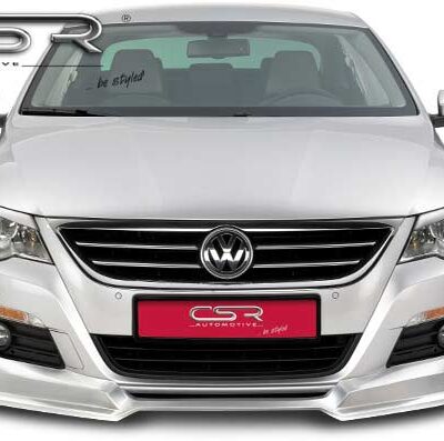 Paupières de phares avants (la paire) pour VW Passat CC (Typ 35) toutes carrosseries (2008-2012) - Fabriqué en ABS glossy (Noir brillant)