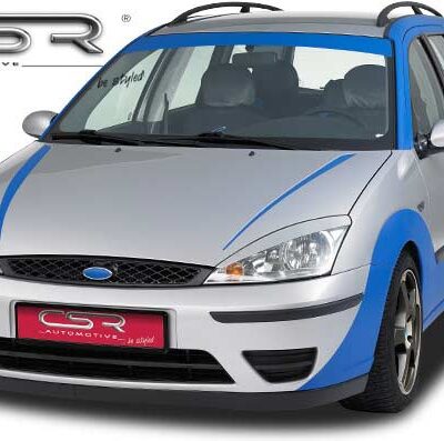 Paupières de phares avants (la paire) pour Ford Focus MK1 (DAW / DFW / DNW) berline / liftback / break (1998-2004) - Fabriqué en ABS (à peindre)