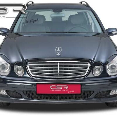 Paupières de phares avants (la paire) pour Mercedes Benz Classe E W211 berline / break (2002-2009) - Fabriqué en ABS (à peindre)