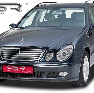 Paupières de phares avants (la paire) pour Mercedes Benz Classe E W211 berline / break (2002-2009) - Fabriqué en ABS (à peindre)