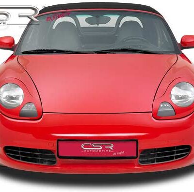 Paupières de phares avants (la paire) pour Porsche Boxster 986 Roadster (1996-2004) - Fabriqué en ABS glossy (Noir brillant)