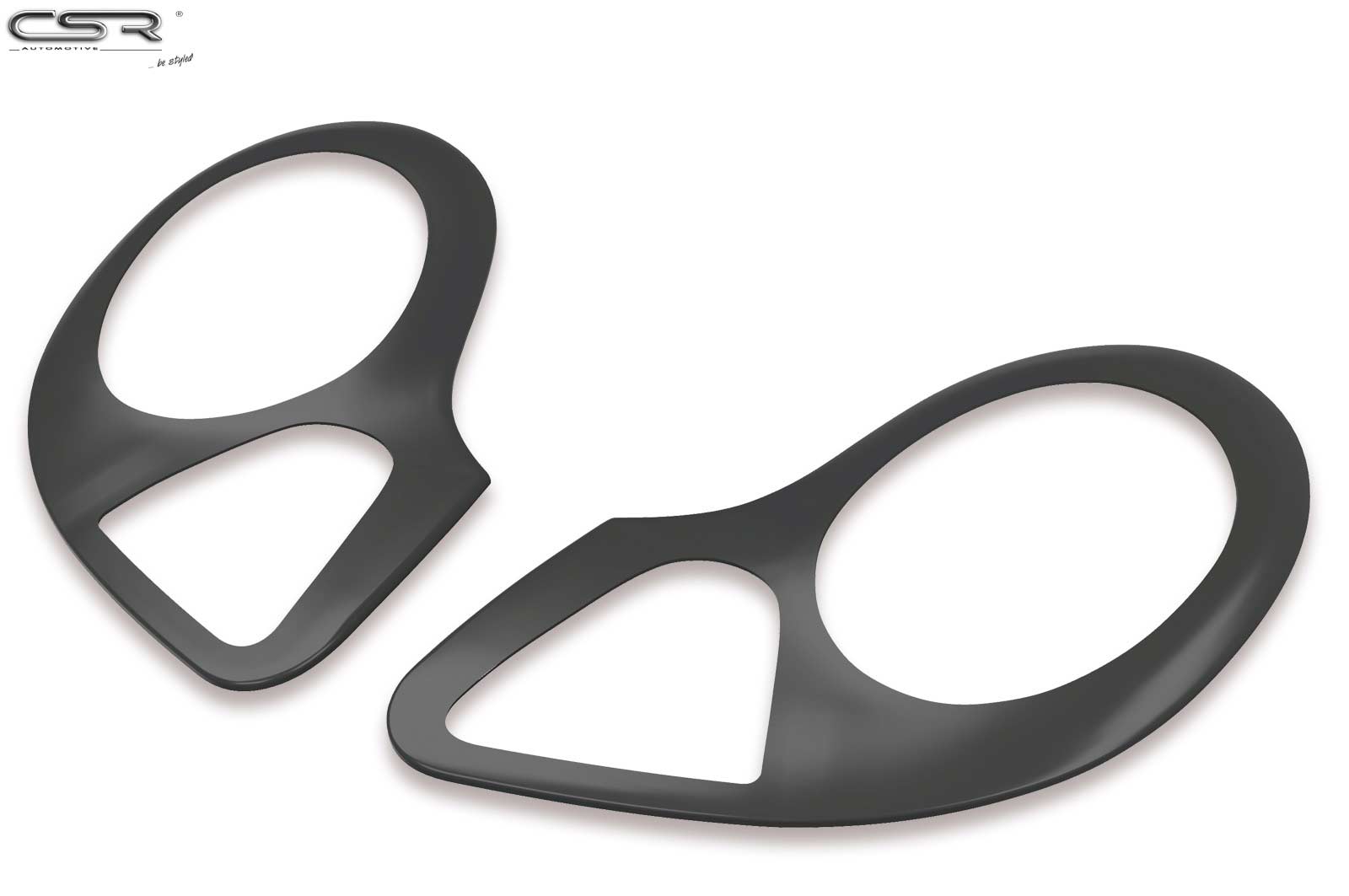 Paupières de phares avants (la paire) pour Porsche Boxster 986 Roadster (1996-2004) - Fabriqué en ABS glossy (Noir brillant)
