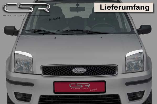 Paupières de phares avants (la paire) pour Ford Fusion hatchback (2002-2012) - Fabriqué en ABS (à peindre)