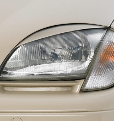 Paupières de phares avants (la paire) pour Fiat Seicento (Typ 187)  (1998-2009) - Fabriqué en ABS (à peindre)
