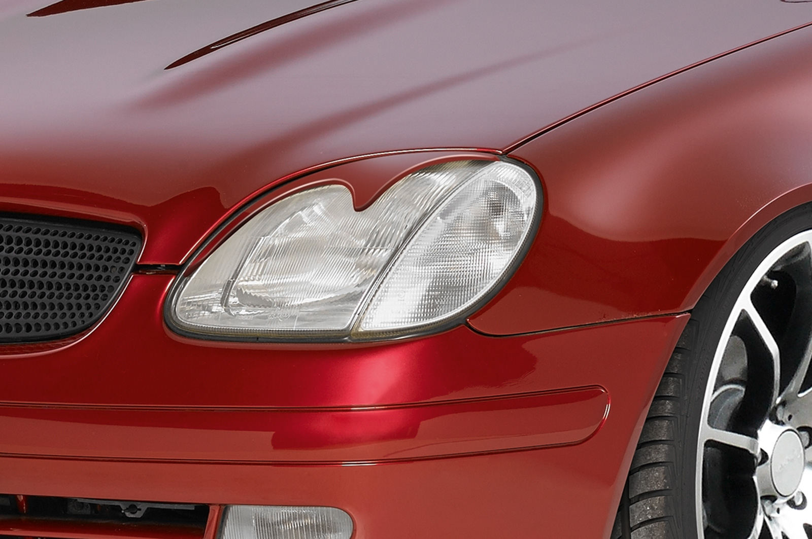 Paupières de phares avants (la paire) pour Mercedes Benz SLK R170 Roadster (1996-2004) - Fabriqué en ABS (à peindre)