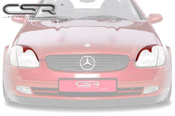 Paupières de phares avants (la paire) pour Mercedes Benz SLK R170 Roadster (1996-2004) - Fabriqué en ABS (à peindre)