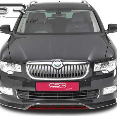 Paupières de phares avants (la paire) pour Skoda Superb II berline / break (2008-06/2013) - Fabriqué en ABS (à peindre)