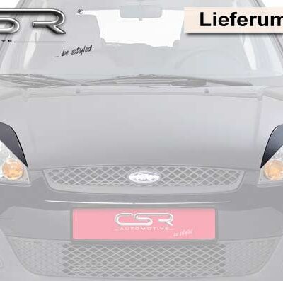 Paupières de phares avants (la paire) pour Ford Fiesta MK6 (10/2005-2008) - Fabriqué en ABS (à peindre)