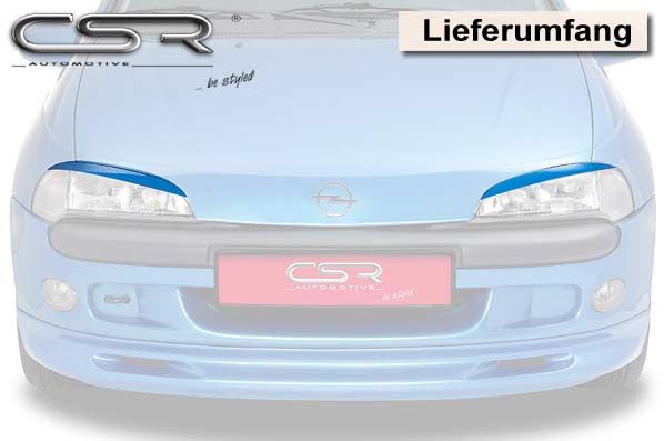 Paupières de phares avants (la paire) pour Opel Tigra A coupé (1994-2000) - Fabriqué en ABS (à peindre)