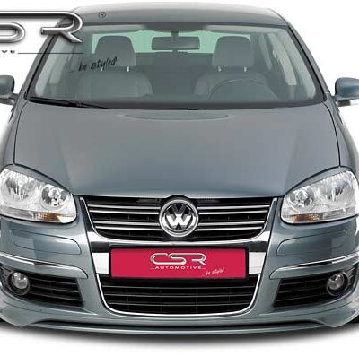 Paupières de phares avants (la paire) pour VW Golf 5 / Jetta 5 toutes carrosseries (2003-2010) - Fabriqué en ABS glossy (Noir brillant)
