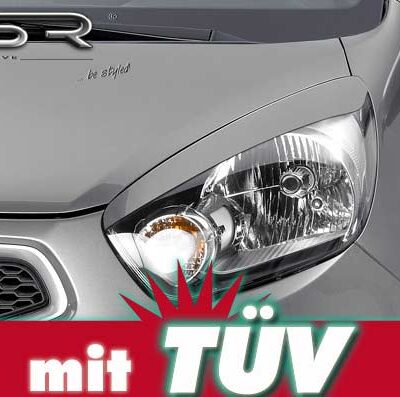 Paupières de phares avants (la paire) pour Kia Picanto toutes carrosseries (2011-2016) - Fabriqué en ABS (à peindre)