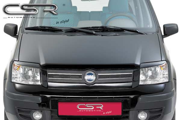 Paupières de phares avants (la paire) pour Fiat Panda Typ 169 (2003-2012) - Fabriqué en ABS (à peindre)