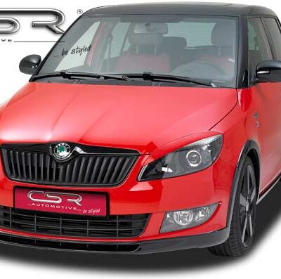 Paupières de phares avants (la paire) pour Skoda Roomster ab Facelift toutes carrosseries (depuis 2010) - Fabriqué en ABS (à peindre)