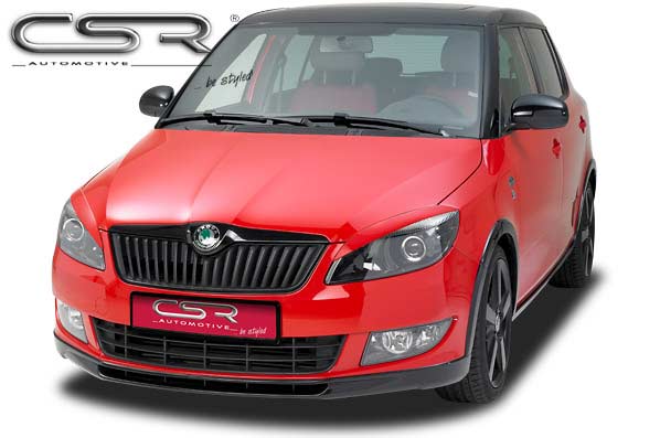 Paupières de phares avants (la paire) pour Skoda Roomster ab Facelift toutes carrosseries (depuis 2010) - Fabriqué en ABS (à peindre)