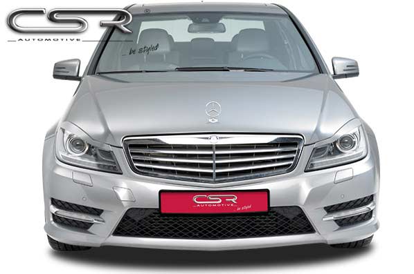 Paupières de phares avants (la paire) pour Mercedes Benz Classe C W204 / C204 / S204 coupé / break / berline (depuis 03/2011) - Fabriqué en ABS (à peindre)