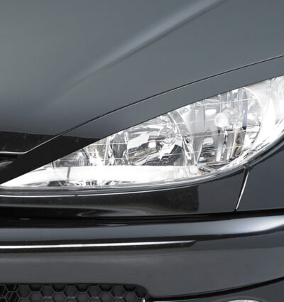 Paupières de phares avants (la paire) pour Peugeot 206 toutes carrosseries (1998-2006) - Fabriqué en ABS (à peindre)