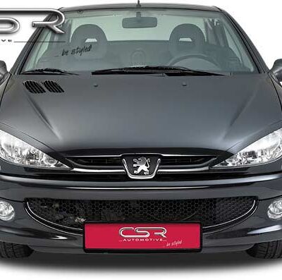 Paupières de phares avants (la paire) pour Peugeot 206 toutes carrosseries (1998-2006) - Fabriqué en ABS (à peindre)