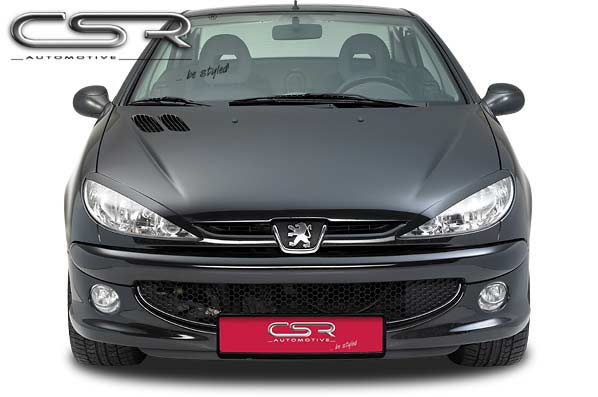 Paupières de phares avants (la paire) pour Peugeot 206 toutes carrosseries (1998-2006) - Fabriqué en ABS (à peindre)
