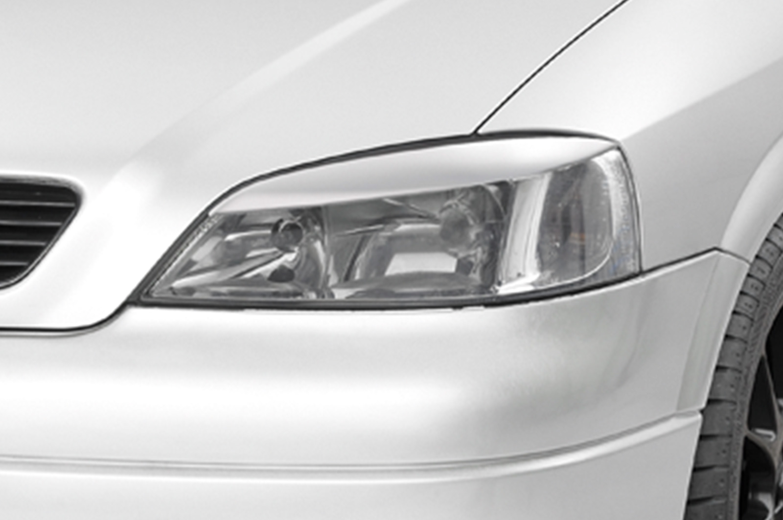 Paupières de phares avants (la paire) pour Opel Astra G toutes carrosseries (1998-2005) - Fabriqué en ABS (à peindre)