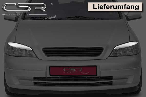 Paupières de phares avants (la paire) pour Opel Astra G toutes carrosseries (1998-2005) - Fabriqué en ABS (à peindre)