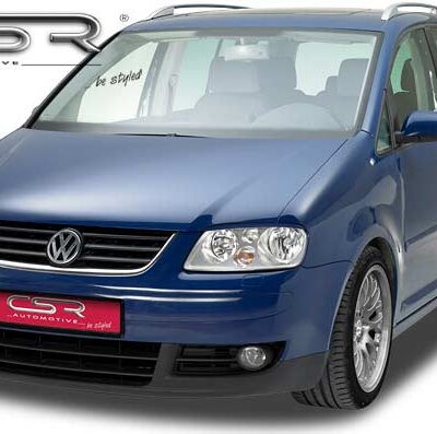 Paupières de phares avants (la paire) pour VW Touran 1T toutes carrosseries (2003-2006) - Fabriqué en ABS (à peindre)