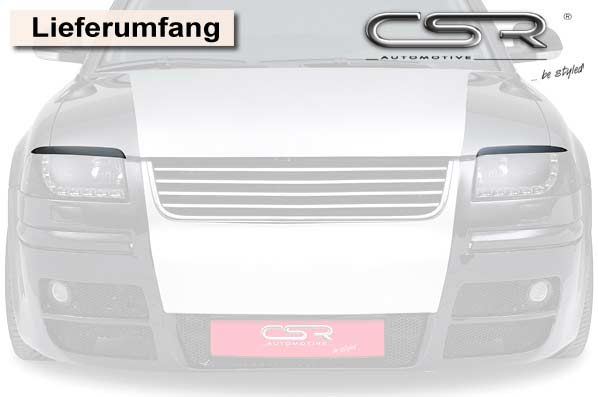 Paupières de phares avants (la paire) pour VW Passat 3BG B5 toutes carrosseries (2000-2005) - Fabriqué en ABS (à peindre)