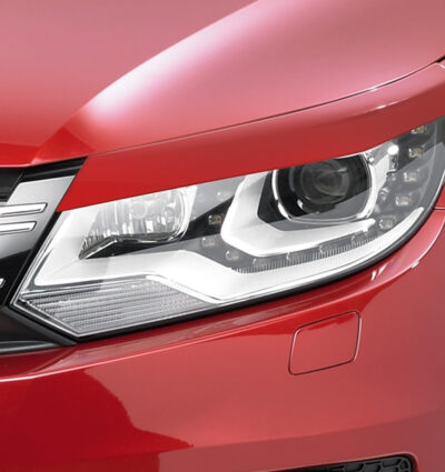 Paupières de phares avants (la paire) pour VW Tiguan I (5N) toutes carrosseries (facelift) (07/2011-2015) - Fabriqué en ABS (à peindre)