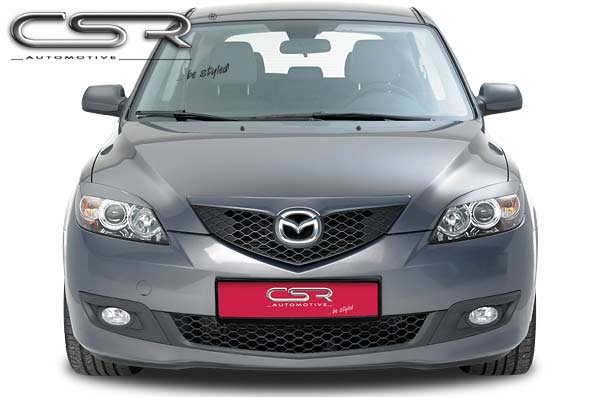 Paupières de phares avants (la paire) pour Mazda 3 toutes carrosseries (2003-2009) - Fabriqué en ABS (à peindre)