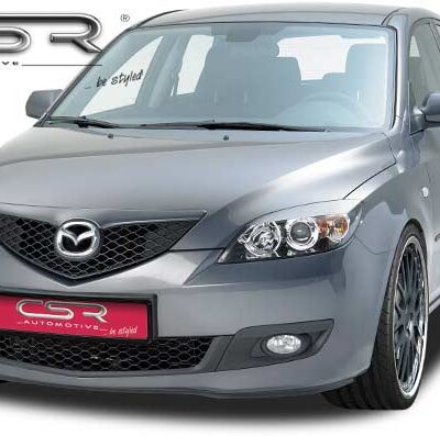 Paupières de phares avants (la paire) pour Mazda 3 toutes carrosseries (2003-2009) - Fabriqué en ABS (à peindre)
