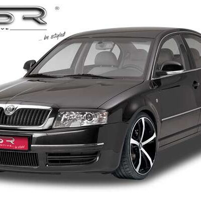 Paupières de phares avants (la paire) pour Skoda Superb I 3U4 toutes carrosseries (2001-2006) - Fabriqué en ABS (à peindre)