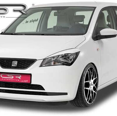Paupières de phares avants (la paire) pour Seat Mii  (depuis 2011) - Fabriqué en ABS (à peindre)
