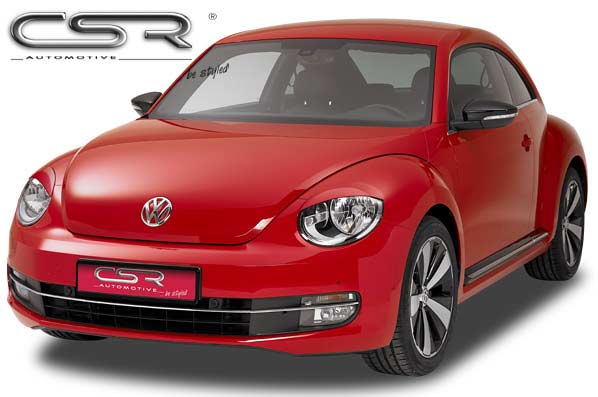 Paupières de phares avants (la paire) pour VW Beetle toutes carrosseries (depuis 2011) - Fabriqué en ABS glossy (Noir brillant)