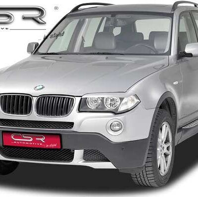 Paupières de phares avants (la paire) pour BMW X3 E83 toutes carrosseries (2003-2010) - Fabriqué en ABS (à peindre)