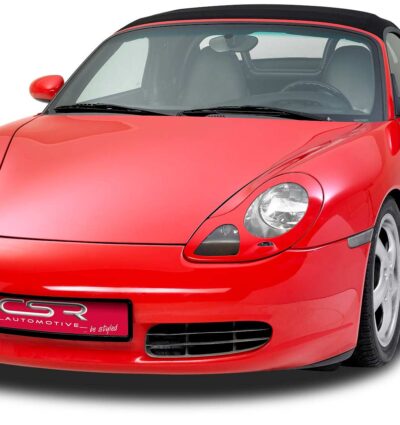 Paupières de phares avants (la paire) pour Porsche Boxster 986 Roadster (1996-2004) - Fabriqué en ABS glossy (Noir brillant)