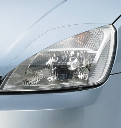 Paupières de phares avants (la paire) pour Ford Fiesta MK6 toutes carrosseries (11/2001-10/2005) - Fabriqué en ABS (à peindre)