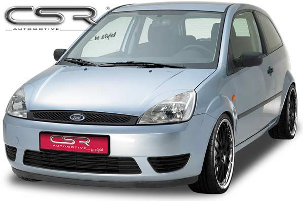 Paupières de phares avants (la paire) pour Ford Fiesta MK6 toutes carrosseries (11/2001-10/2005) - Fabriqué en ABS (à peindre)