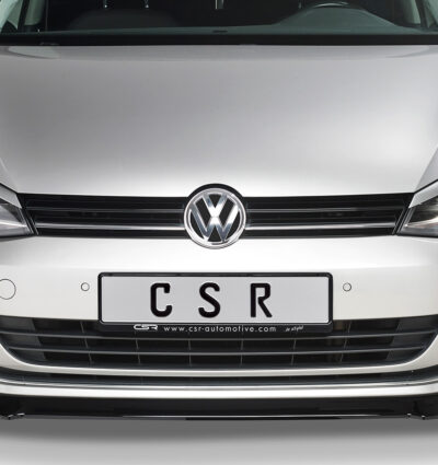 Paupières de phares avants (la paire) pour VW Golf 7 préfacelift (08/2012-03/2017) - Fabriqué en ABS glossy (Noir brillant)