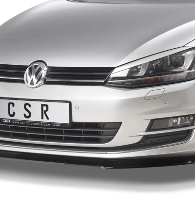 Paupières de phares avants (la paire) pour VW Golf 7 préfacelift (08/2012-03/2017) - Fabriqué en ABS glossy (Noir brillant)