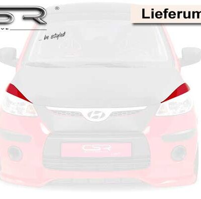 Paupières de phares avants (la paire) pour Hyundai I10 toutes carrosseries (2008-2011) - Fabriqué en ABS (à peindre)