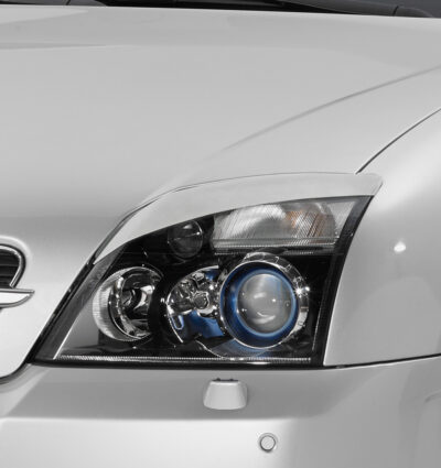 Paupières de phares avants (la paire) pour Opel Vectra C / Signum toutes carrosseries (2002-2005) - Fabriqué en ABS (à peindre)
