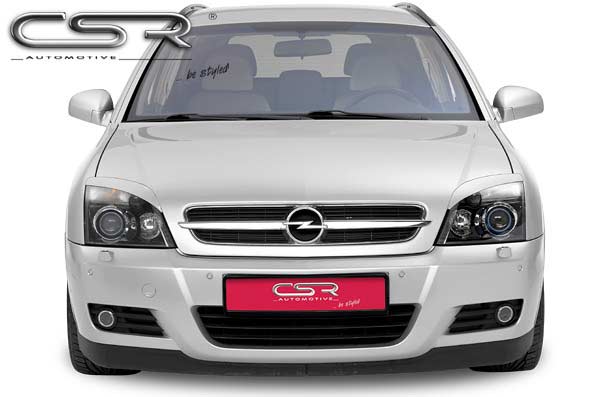Paupières de phares avants (la paire) pour Opel Vectra C / Signum toutes carrosseries (2002-2005) - Fabriqué en ABS (à peindre)