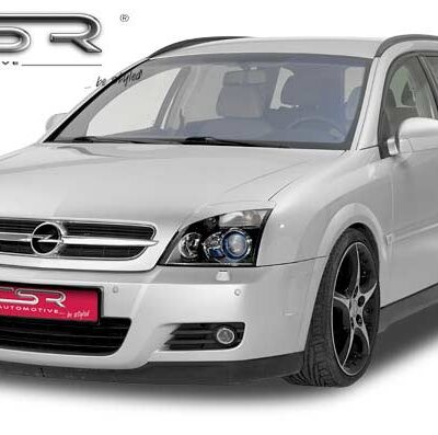 Paupières de phares avants (la paire) pour Opel Vectra C / Signum toutes carrosseries (2002-2005) - Fabriqué en ABS (à peindre)