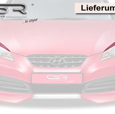 Paupières de phares avants (la paire) pour Hyundai Genesis coupé (2008-2012) - Fabriqué en ABS (à peindre)