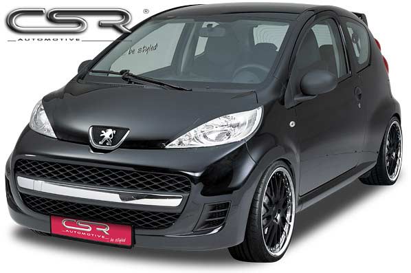 Paupières de phares avants (la paire) pour Peugeot 107 toutes carrosseries (2005-2012) - Fabriqué en ABS (à peindre)