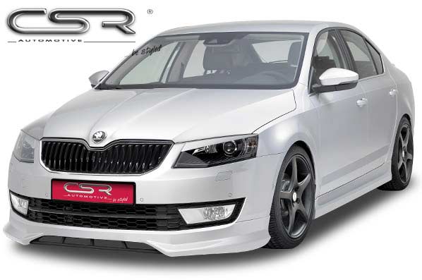 Paupières de phares avants (la paire) pour Skoda Octavia 3 Typ 5E toutes carrosseries (depuis 2012) - Fabriqué en ABS (à peindre)