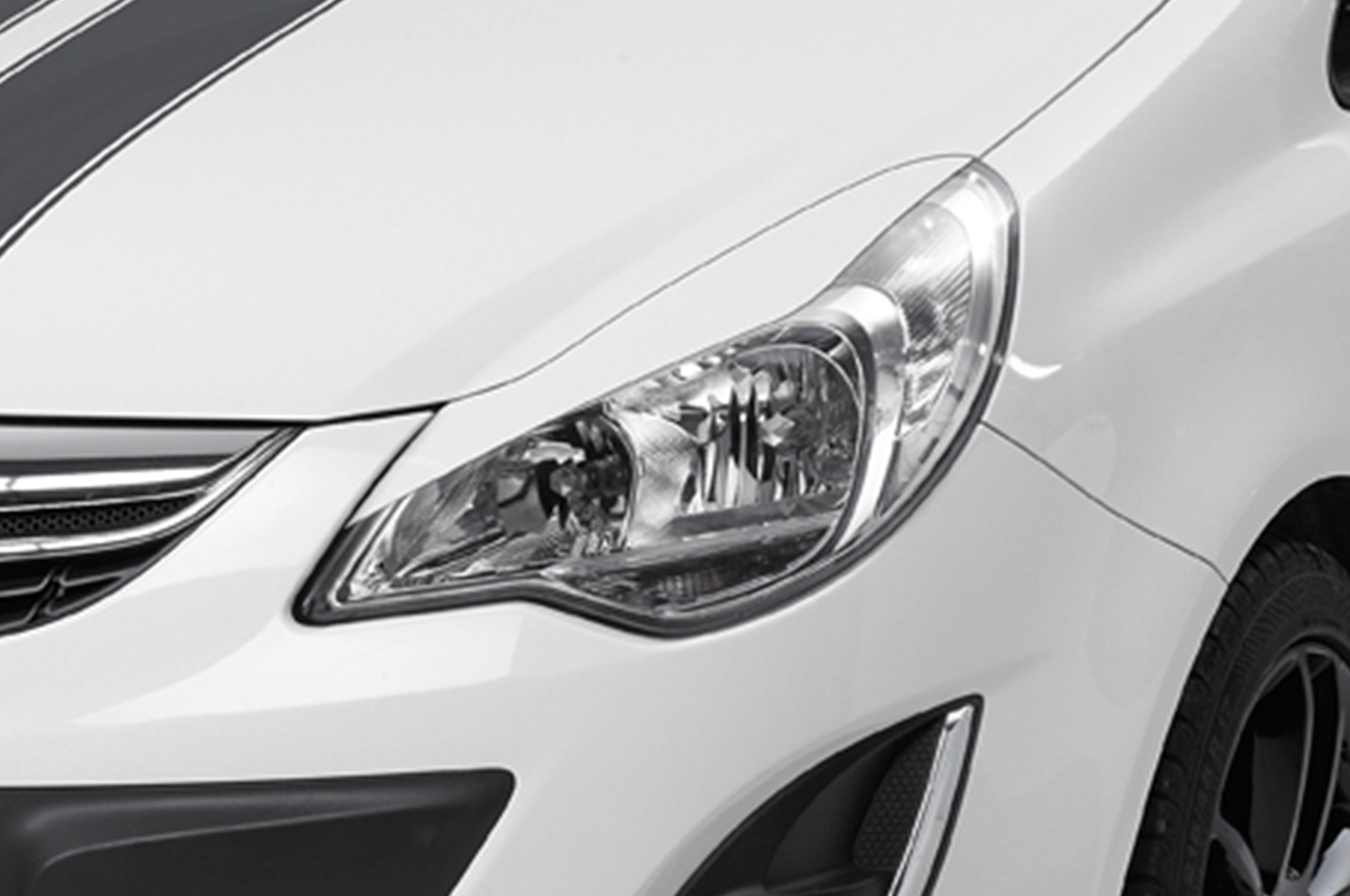 Paupières de phares avants (la paire) pour Opel Corsa D toutes carrosseries (depuis 11/2010) - Fabriqué en ABS (à peindre)