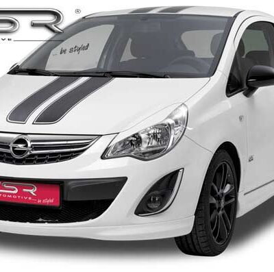 Paupières de phares avants (la paire) pour Opel Corsa D toutes carrosseries (depuis 11/2010) - Fabriqué en ABS (à peindre)